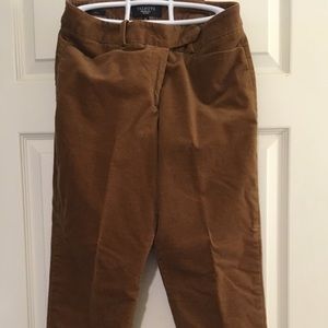 Talbots Brown velour slacks